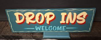RUBÉN SABA Handcrafted and handpainted DROP IN sign no.3.