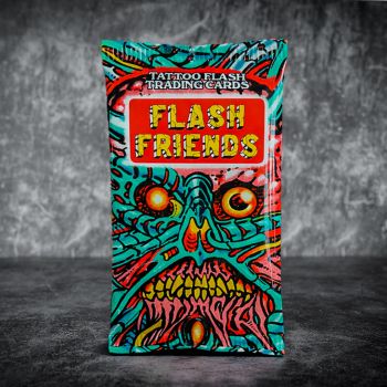 FLASH FRIENDS set 3. TATTOO FLASH EXCLUSIVE TRADING CARDS. (13 cards/pack).